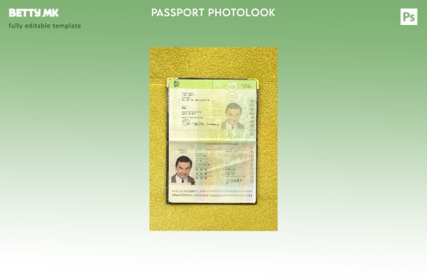 Шаблон за изглед на фотографија од пасош на Брегот на Д'лвоар во модерен стил